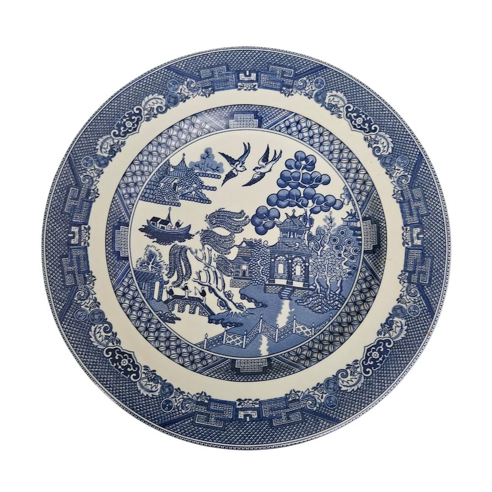 Johnson Bros Blue Willow Salad Plates Set of 4 Made in England Blue White China